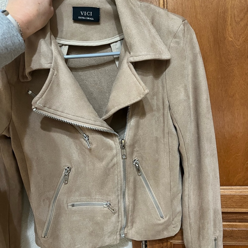 Extra Small Vici Collection Tan Polyester Jacket - image 5